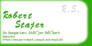 robert stajer business card